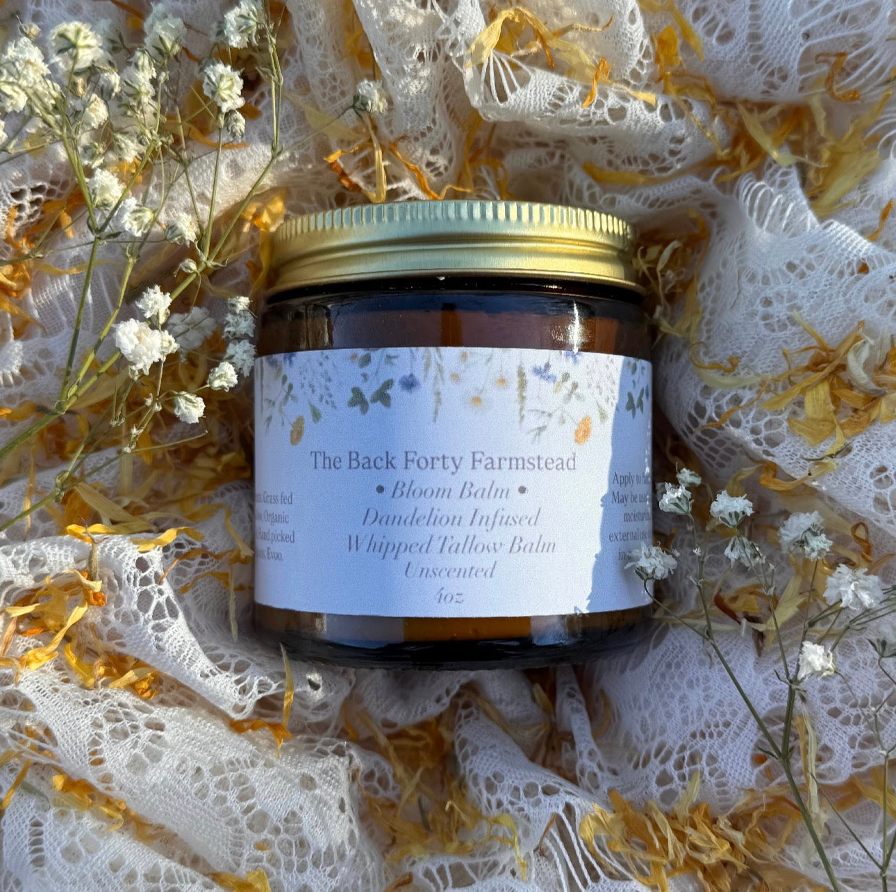 • Bloom Balm • Dandelion Infused Whipped Tallow Balm