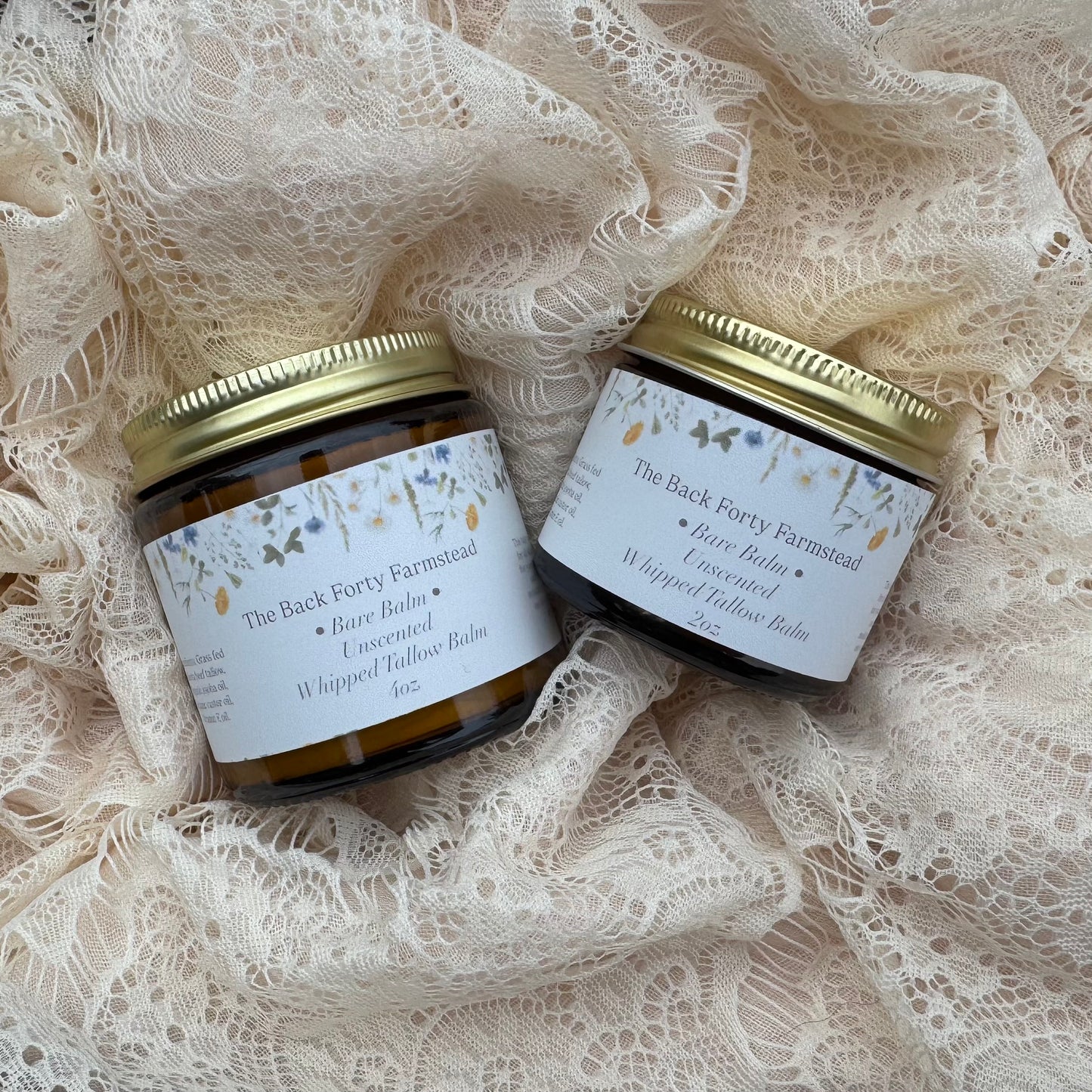 • Bare Balm • Unscented Whipped Tallow Balm