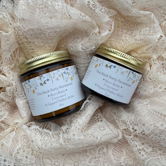 • Bare Balm • Unscented Whipped Tallow Balm