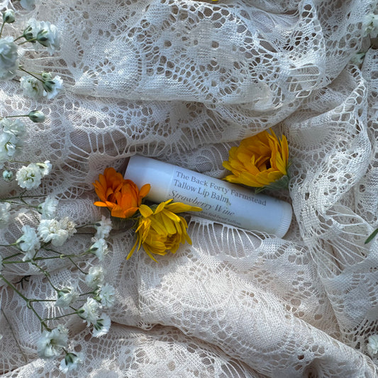 Tinted Tallow Lip Balm - Strawberry Wine