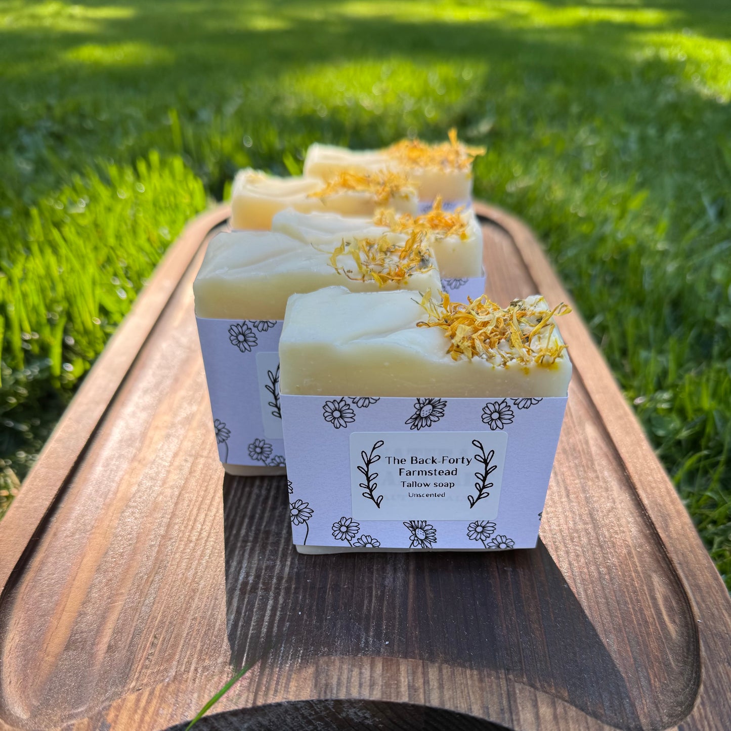 Tallow Soap - Unscented (Calendula Infused)
