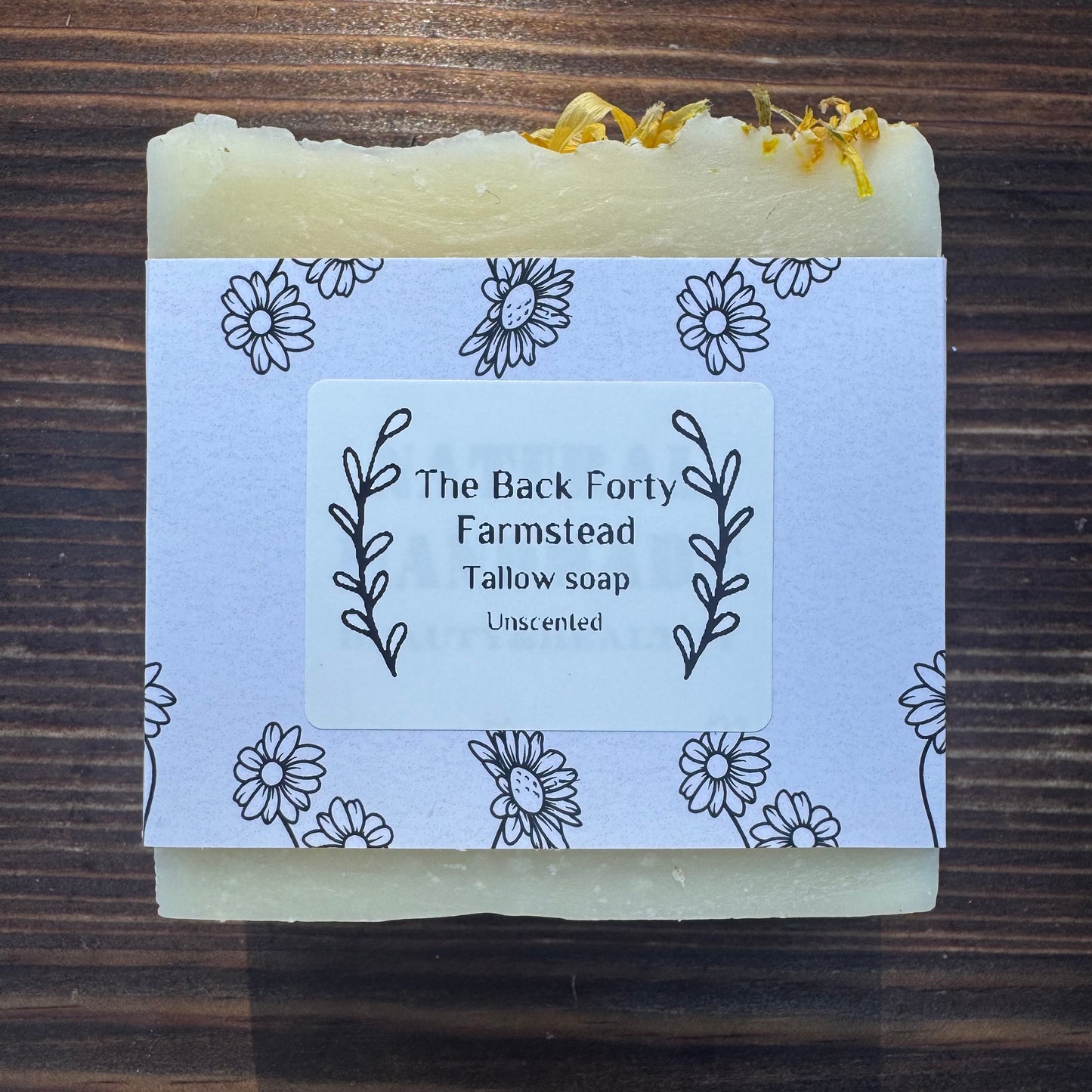 Tallow Soap - Unscented (Calendula Infused)
