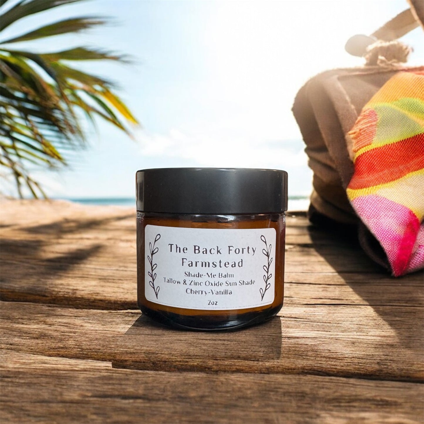 Shade-Me Balm (Tallow & Zinc Oxide Sun Cream) Cherry-Vanilla 2oz